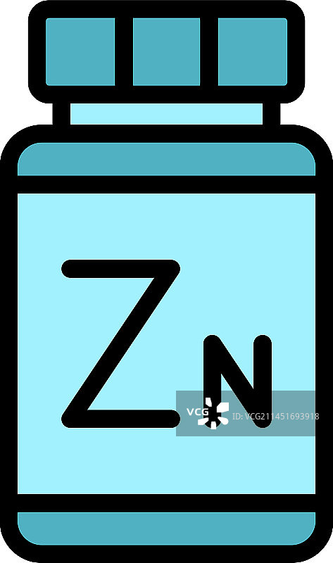 锌罐胶囊图标（扁平风格）图片素材