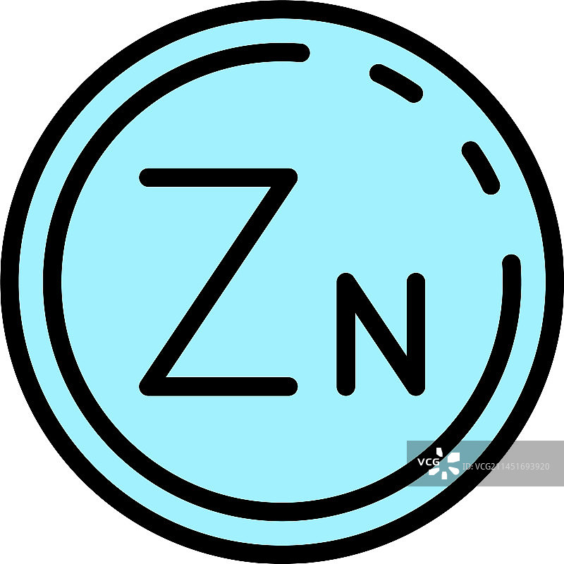 扁平风格锌元素图标图片素材