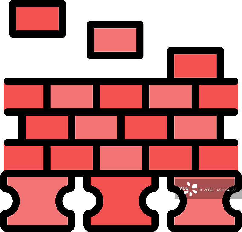 扁平风墙壁房屋图标图片素材