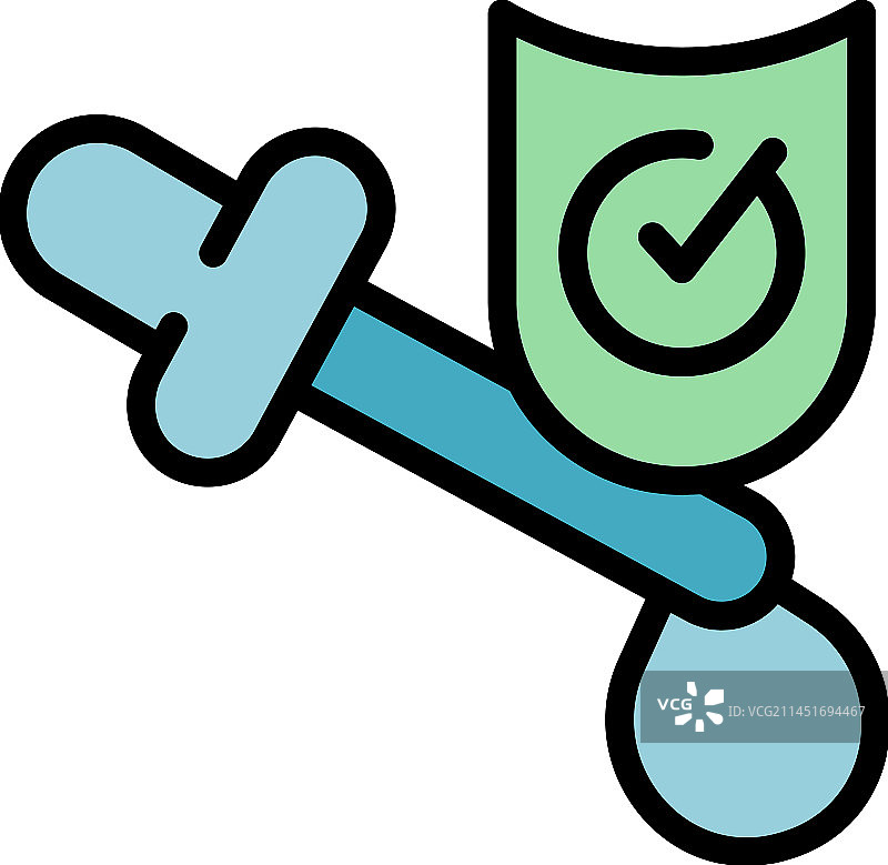 化妆品滴管图标（扁平风格）图片素材