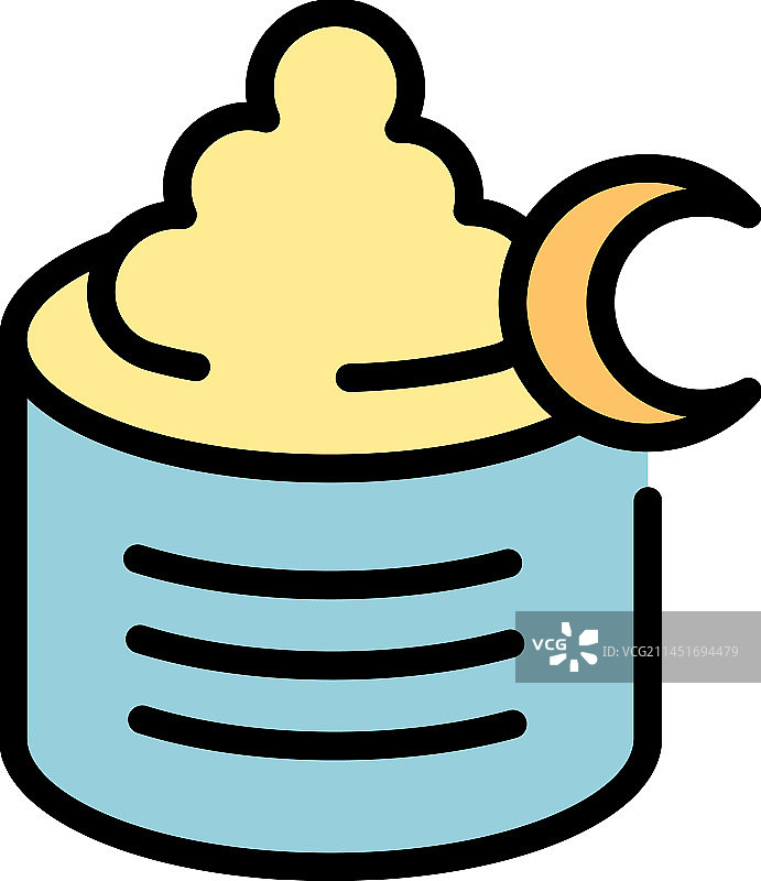 奶油罐扁平图标图片素材