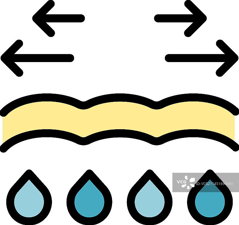 胶原蛋白作用扁平图标图片素材