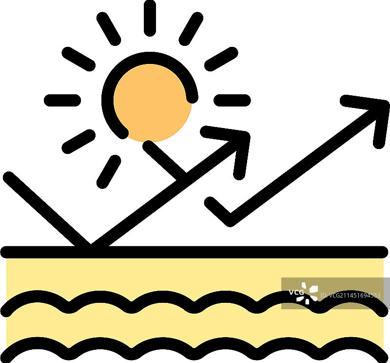 防晒安全图标扁平风格图片素材