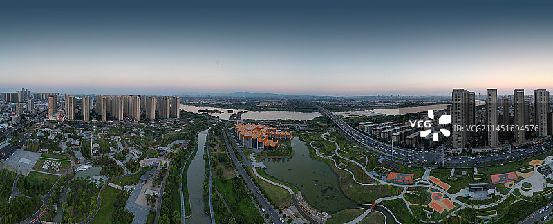 洛阳瀍河区全景航拍图片素材