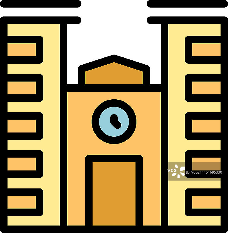 大学院系扁平图标图片素材