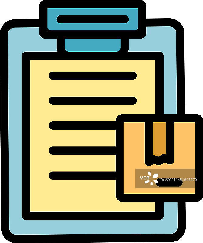 包裹检查扁平图标图片素材