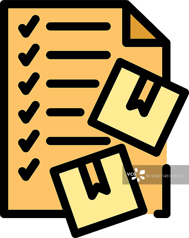 订单摘要扁平图标图片素材