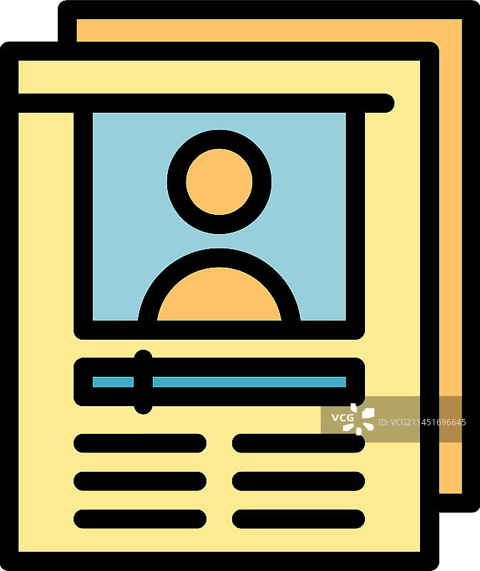 扁平风格视频博主检查图标图片素材