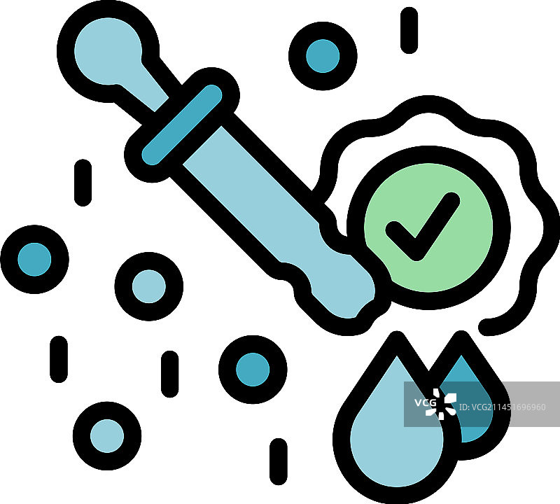 生物滴管图标扁平图片素材