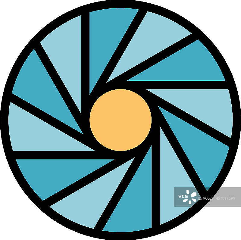 相机快门扁平图标图片素材