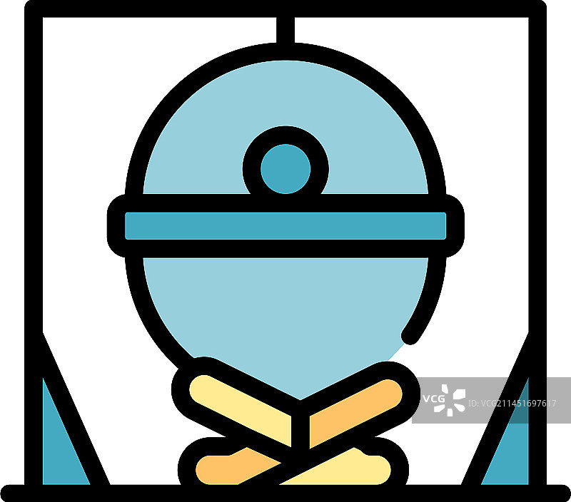 扁平风格篝火图标图片素材