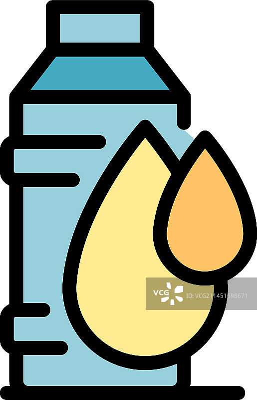节约用水瓶子图标扁平风格图片素材