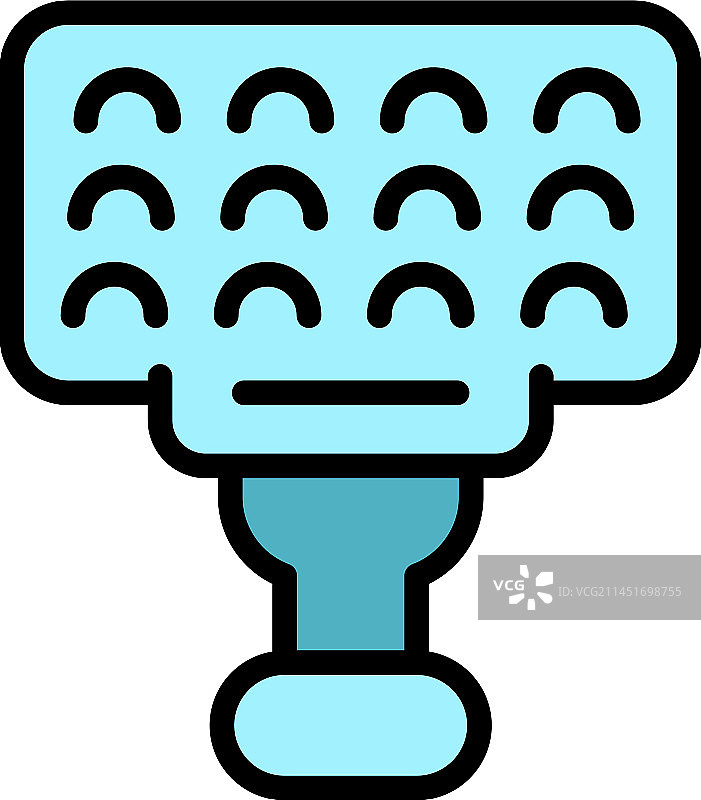 宠物毛刷图标（扁平风格）图片素材