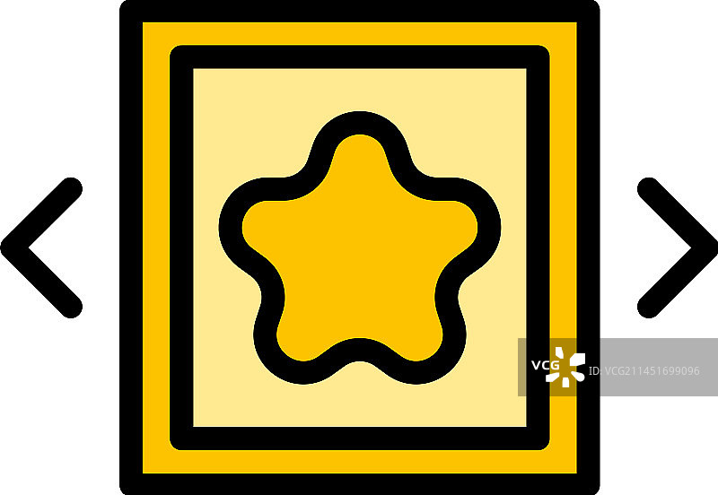 星级内容图标扁平风格图片素材