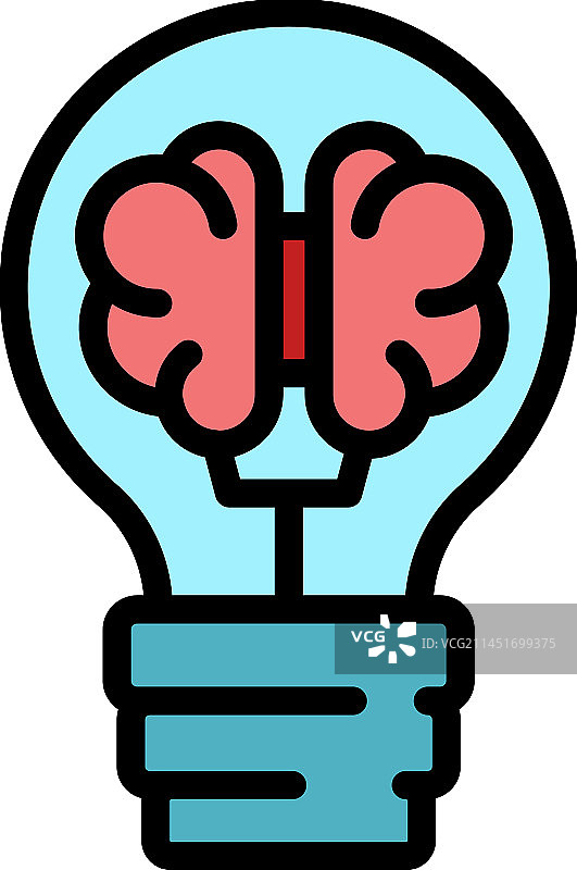 创意大脑扁平图标图片素材