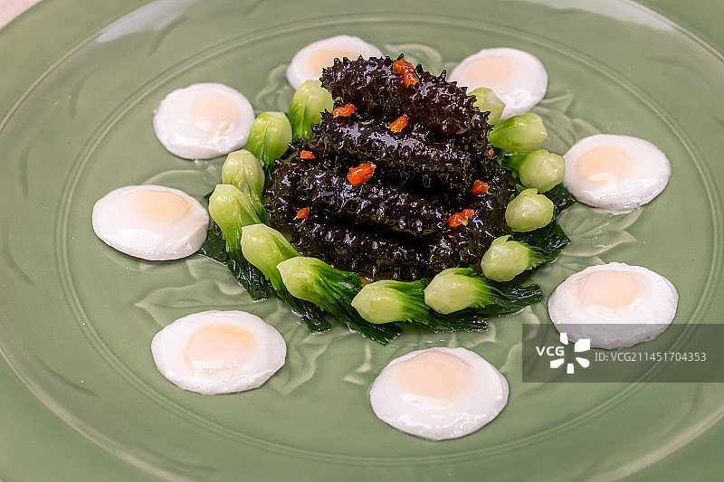 中华传统名菜海参菜心图片素材