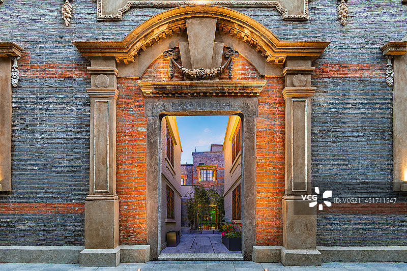 上海石库门建筑群 张园图片素材