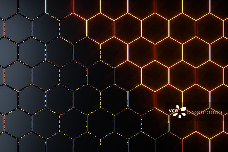 六边形蜂窝状几何图形背景 暖色图片素材