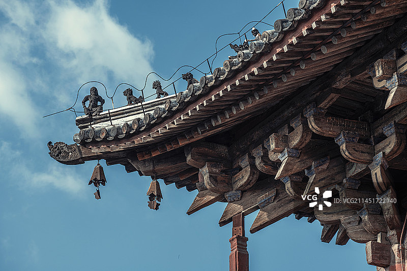 天津蓟州 独乐寺 观音阁 飞檐图片素材