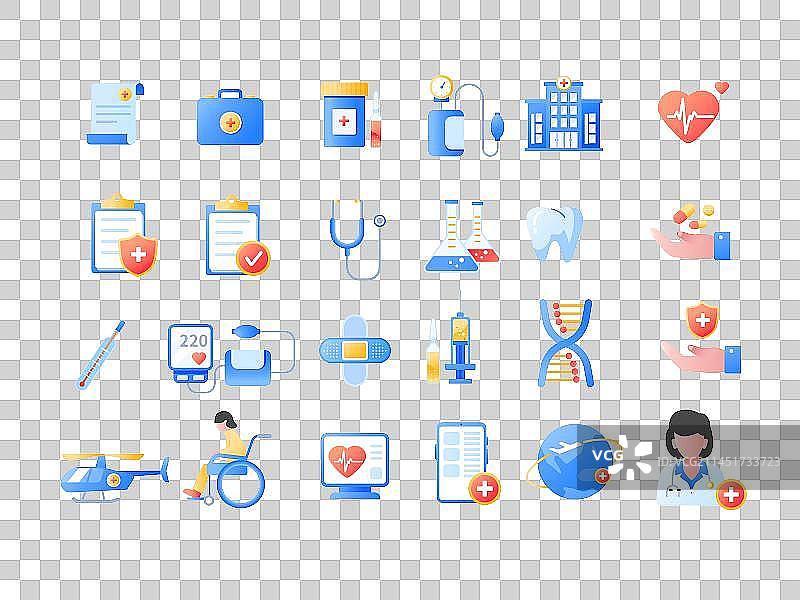 医疗类图标插画合集图片素材