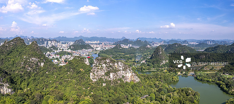 航拍广西柳州龙潭公园图片素材