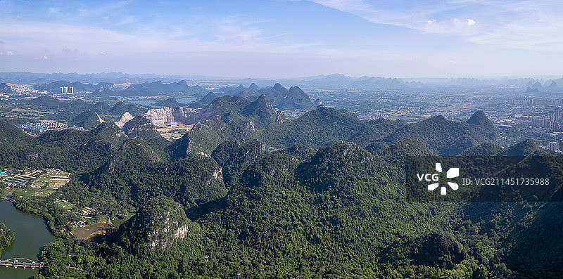 航拍广西柳州龙潭公园图片素材