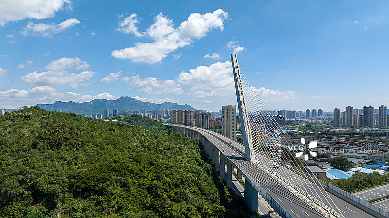 大连市金州区龙王桥航拍风景图片素材