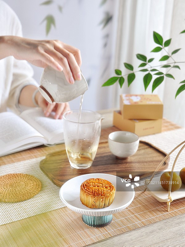 品茶饮料传统月饼人节日图片素材