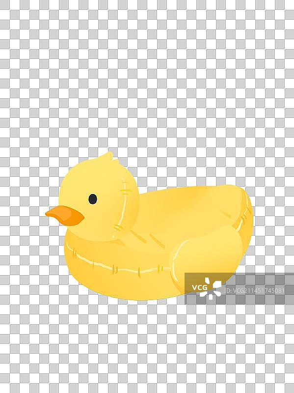 小黄鸭浮艇游泳圈玩具图片素材