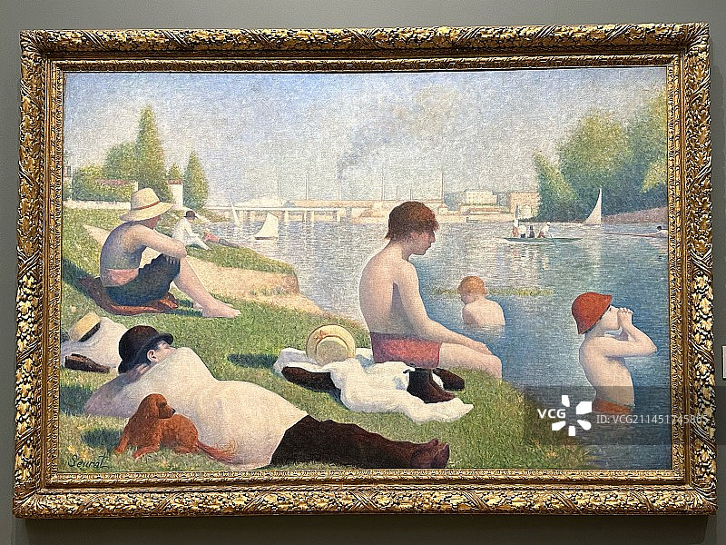 英国国家美术馆乔治—皮埃尔·修拉《阿尼埃尔的浴场》图片素材