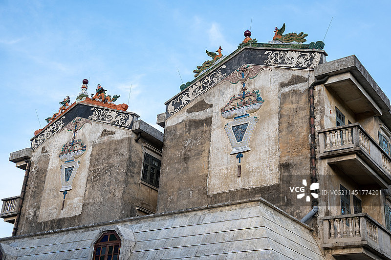 赤坎古镇岭南风格古建风光图片素材