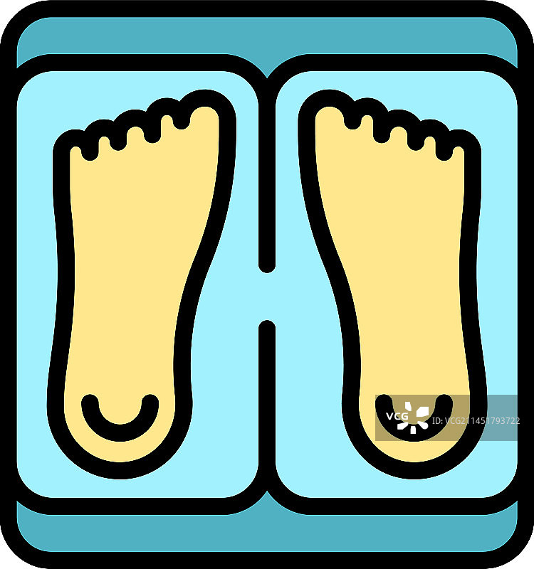 腿部水力按摩扁平图标图片素材