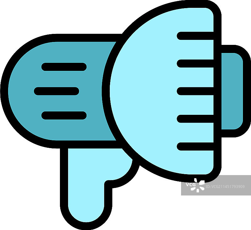 喇叭促销图标（扁平风格）图片素材