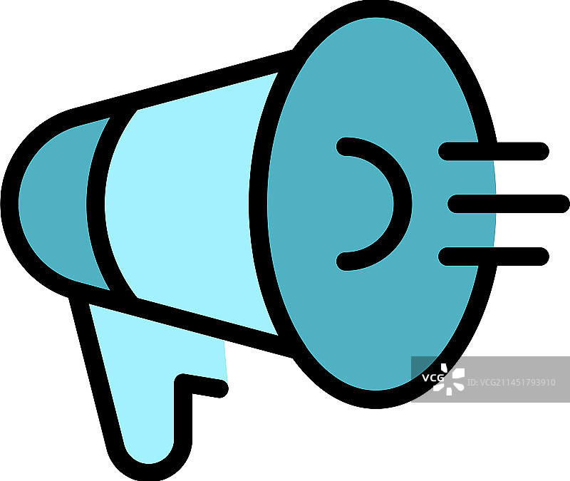 扩音器图标（扁平风格）图片素材