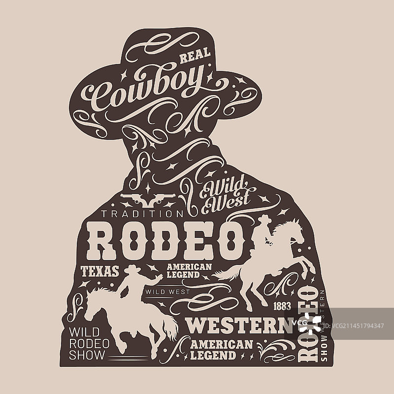 复古单色牛仔宣传单图片素材