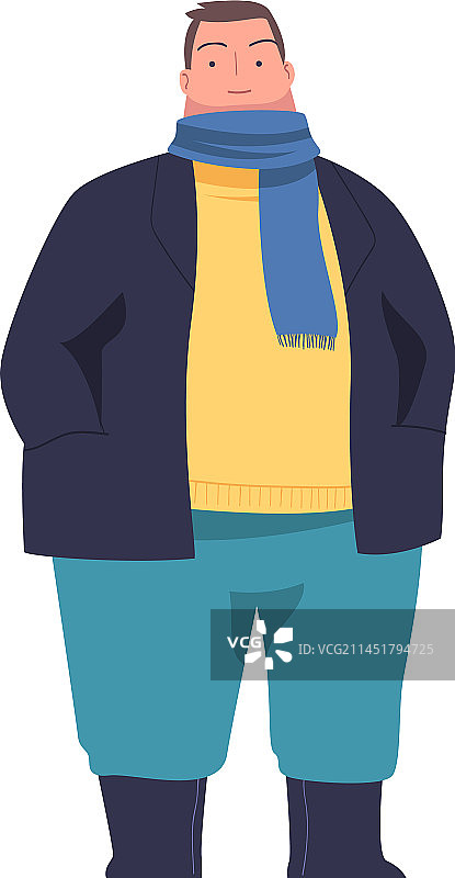 身材丰满的男人站立图片素材