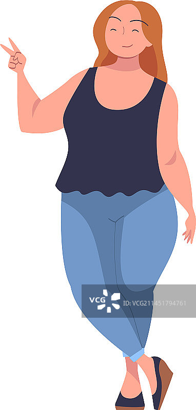 身材丰满的站立女人图片素材