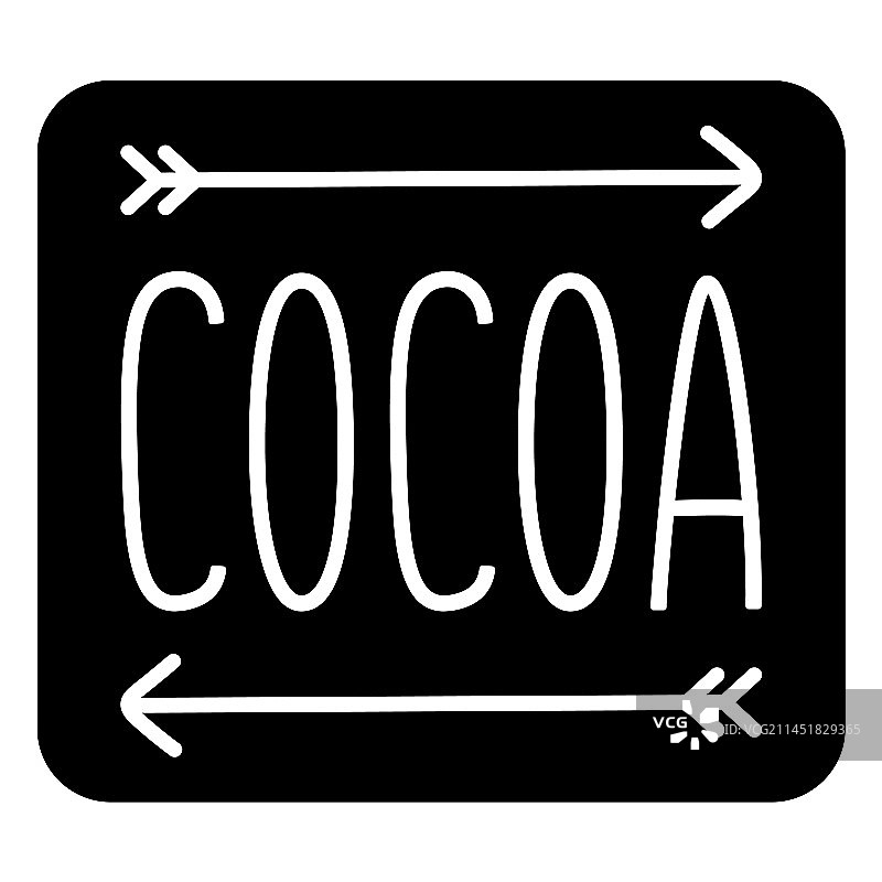 可可饮料徽章剪影图片素材