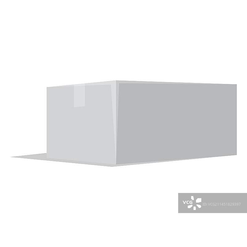 白色浅纸板封闭盒图片素材