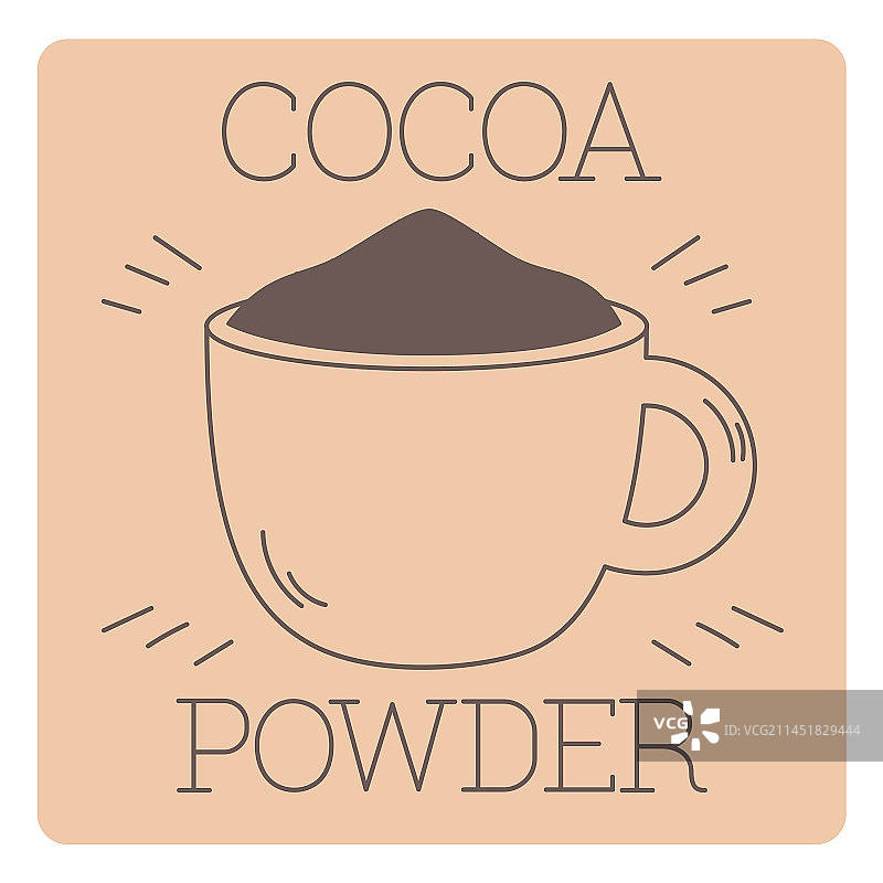 可可粉标签线条图片素材