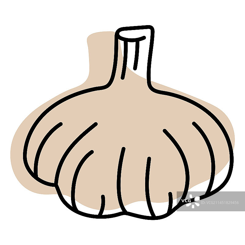 彩色笔触抽象大蒜图片素材