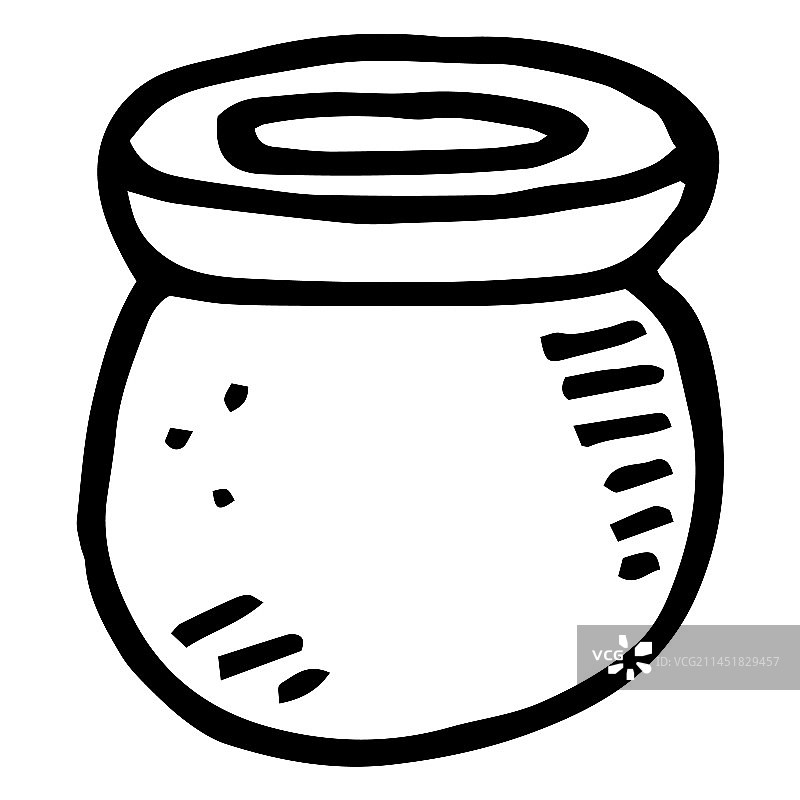 陶罐涂鸦图标图片素材