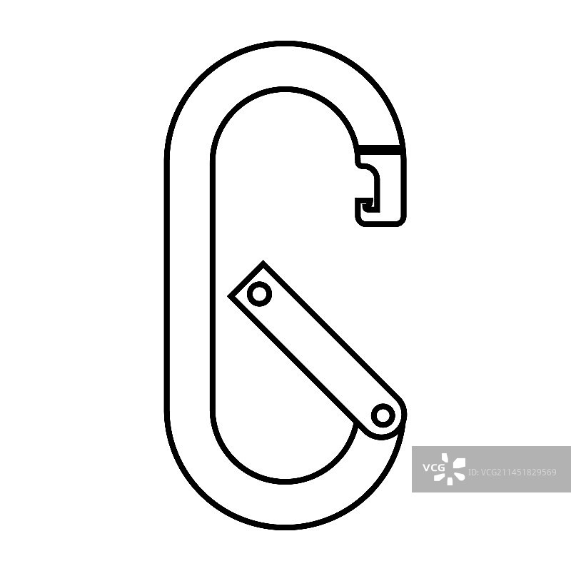 登山装备登山扣图标图片素材