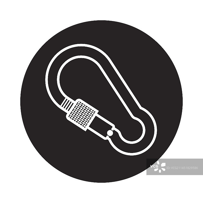 登山装备登山扣图标图片素材