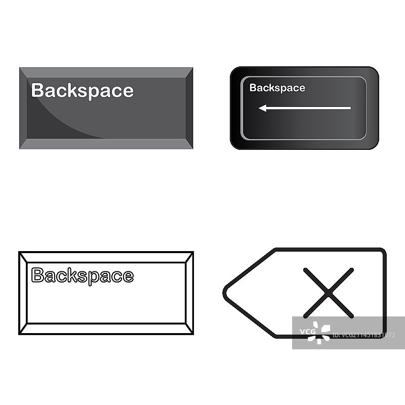 退格键图标图片素材