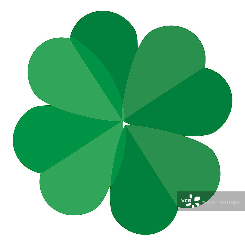 扁平风四叶草图片素材
