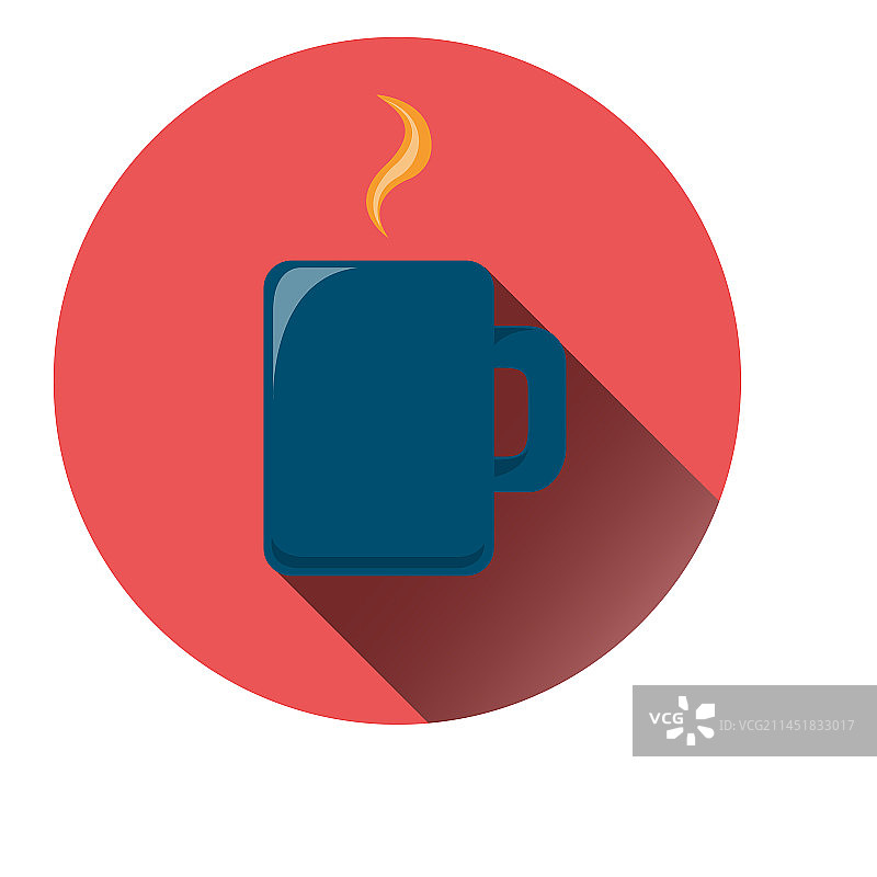 咖啡杯圆形图标图片素材
