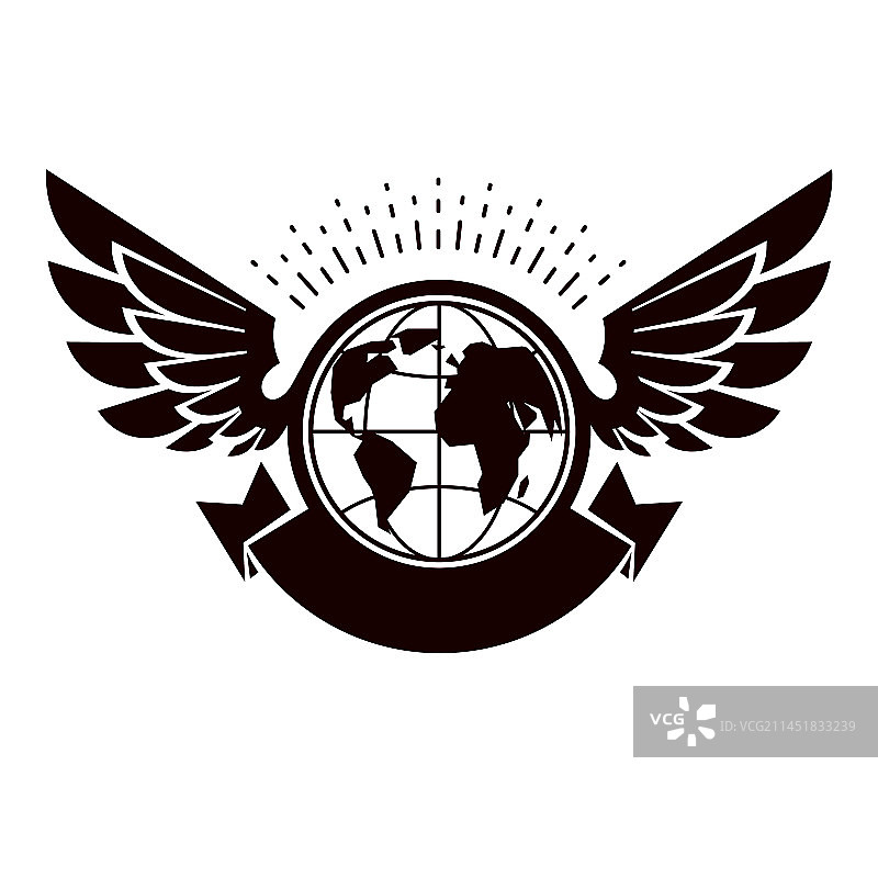 地球带翅膀的灵感图片素材