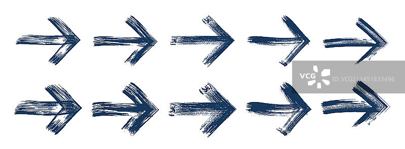 手绘箭头笔刷笔触大合集图片素材