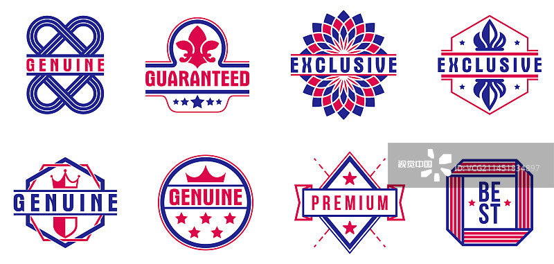 优质徽章标识套装图片素材